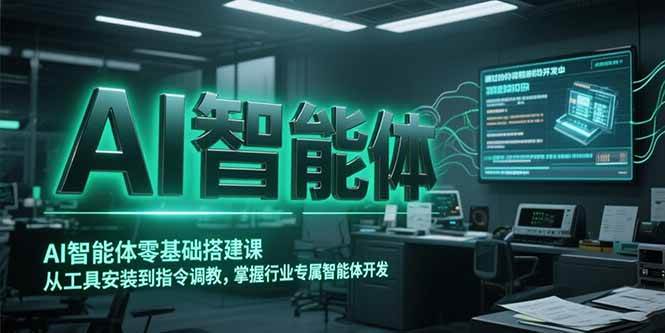 （15257期）AI智能体零基础搭建课，从工具安装到指令调教，掌握行业专属智能体开发…网赚项目-副业赚钱-互联网创业-资源整合AI网赚