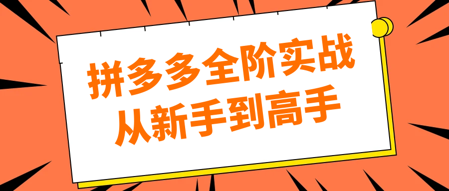 拼多多全阶实战从新手到高手-趣奇资源网-第5张图片