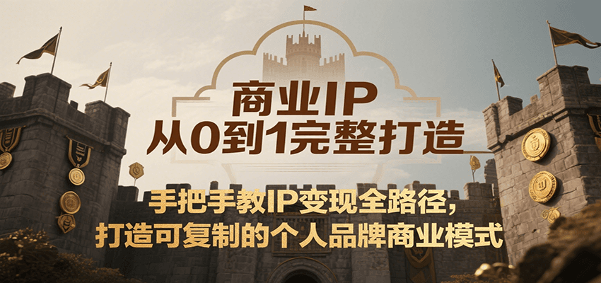 图片[1]-商业IP从0到1完整打造，手把手教IP变现全路径，打造可复制的个人品牌商业模式-网创之家