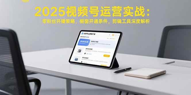 （15505期）2025视频号运营实战：零粉丝开播策略，橱窗开通条件，剪辑工具深度解析网赚项目-副业赚钱-互联网创业-资源整合AI网赚