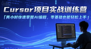 Cursor项目实战训练营，两小时快速掌握AI编程，零基础也能轻松上手网赚项目-副业赚钱-互联网创业-资源整合AI网赚