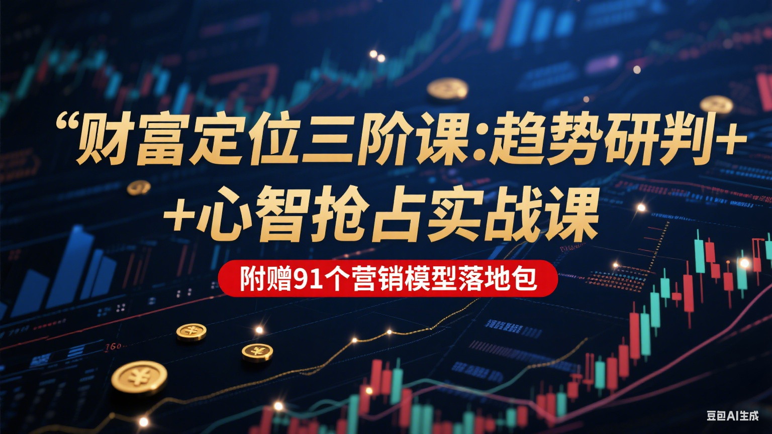 财富定位三阶：趋势研判 + 心智抢占实战课，附赠91个营销模型落地包网赚项目-副业赚钱-互联网创业-资源整合AI网赚